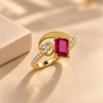 Pink Rani Diamond Ring for Women